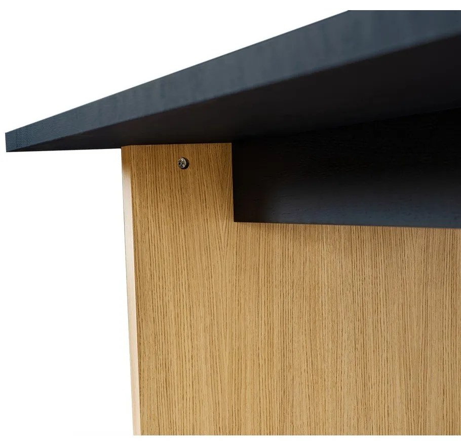 Tavolo da pranzo con piano in rovere 90x160 cm Stripe - Woodman