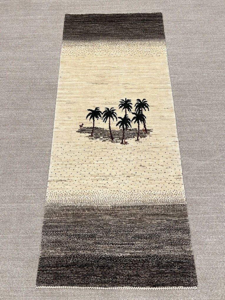 Loribaft Tappeto 210x90 Beige (Iran) Annodato A Mano