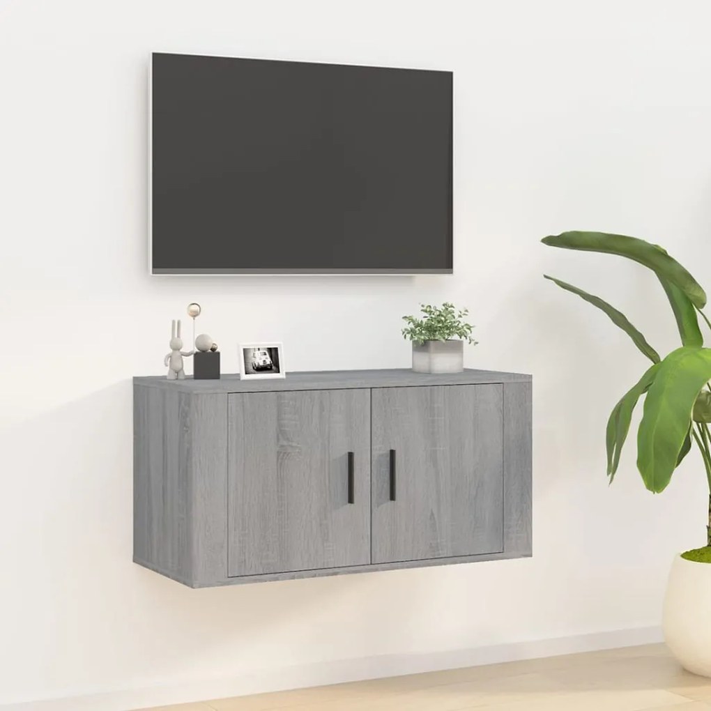 Mobile porta tv a parete grigio sonoma 80x34,5x40 cm