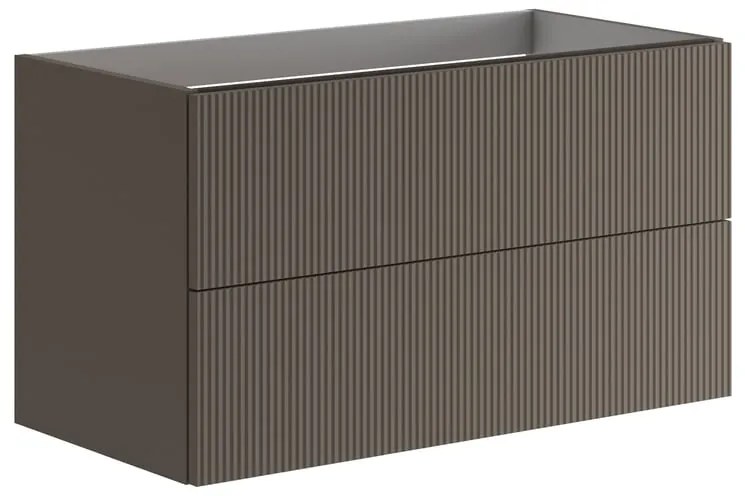 Cassetti in truciolare laccato opaco grigio carbone Opera