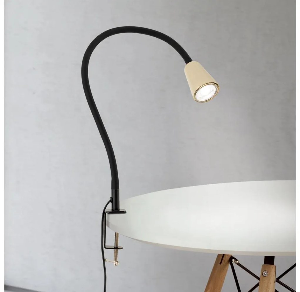 Orion - Lampada da tavolo flessibile con clip DOTTY 1xGU10/10W/230V beige/nero