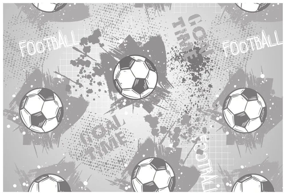 Carta da parati – Pallone da Calcio in Grigio