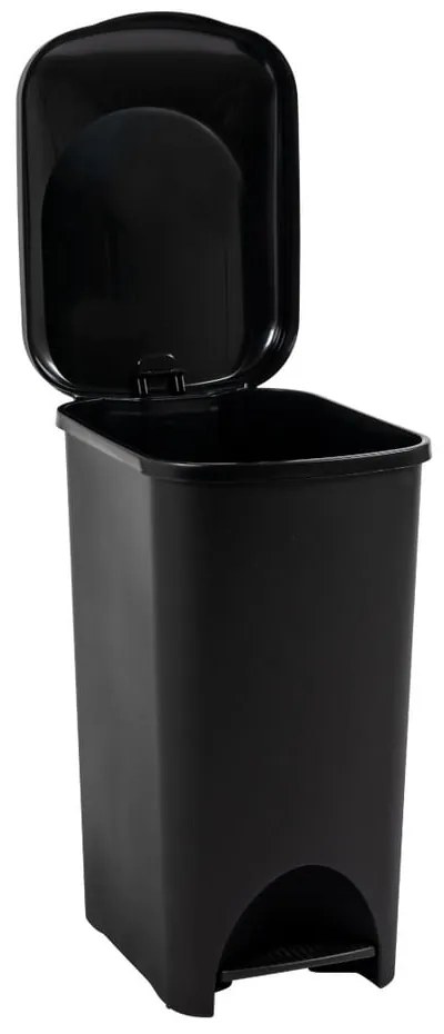 Bidone a pedale in plastica nera 40 l - Addis