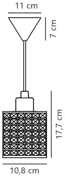 Nordlux - Lampadario a sospensione con filo HOLLYWOOD 1xE27/60W/230V