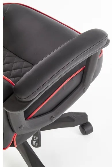 Sedia da ufficio HELO nera/rossa