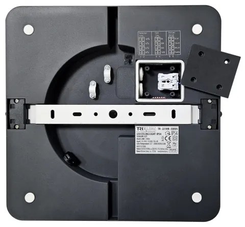 Plafoniera LED da bagno con sensore ELLÉ LED/24W/230V 26x26 cm IP54 antracite