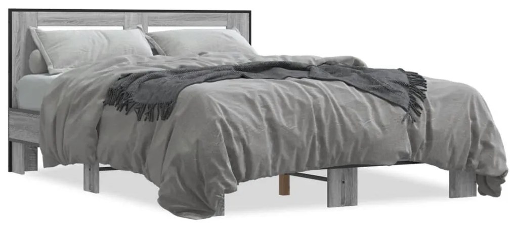 Giroletto Grigio Sonoma 140x200 Cm İn Legno Multistrato Metallo /