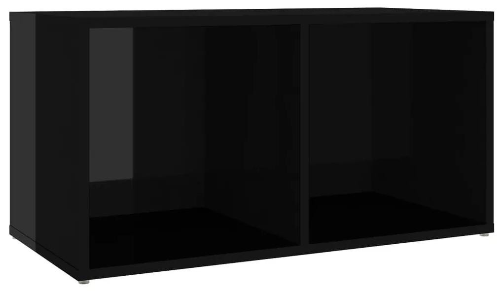 Mobile Porta TV Nero Lucido 72x35x36,5cm in Legno Multistrato