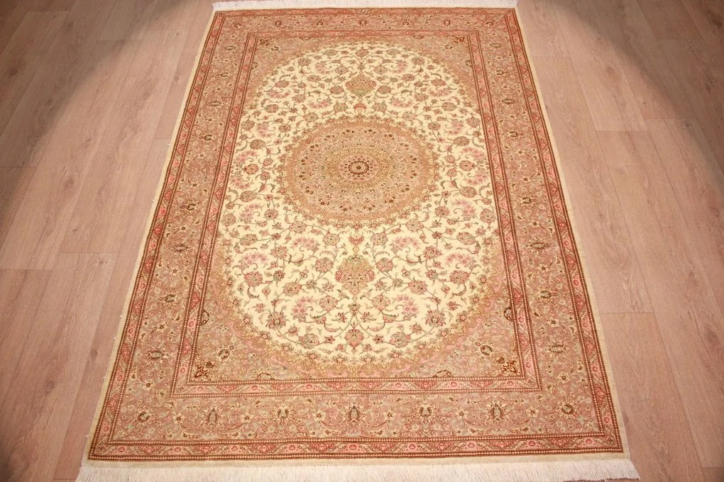 Ghom Tappeto 130x190 (Iran) Annodato A Mano
