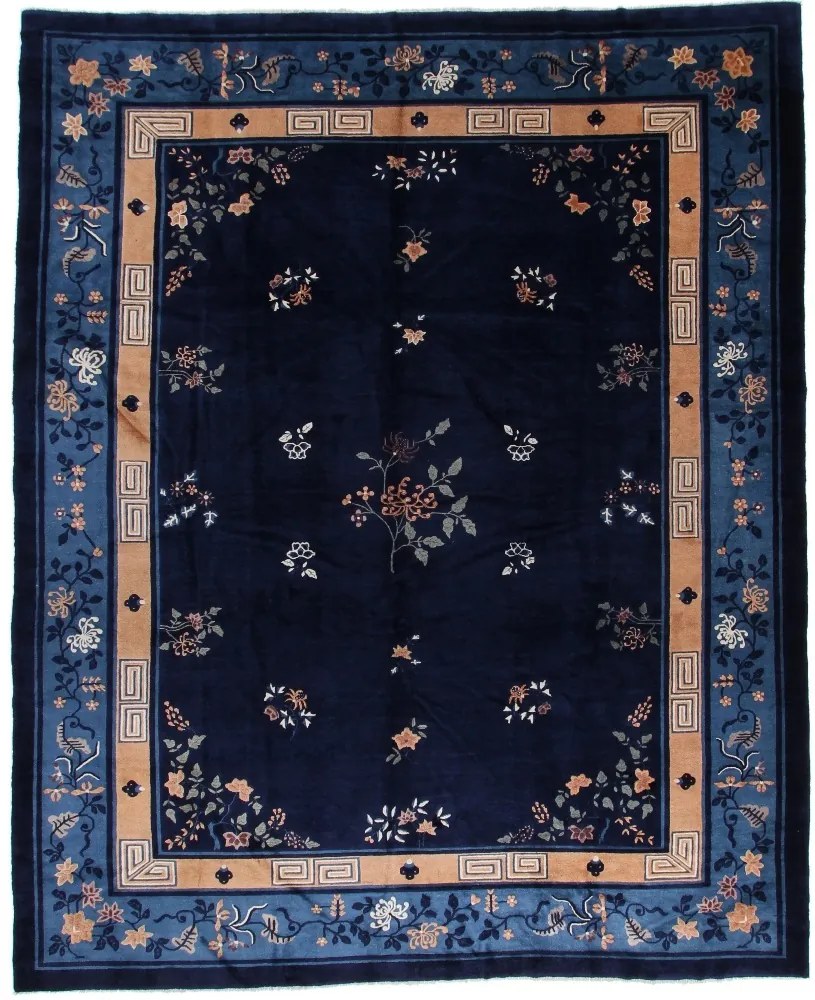 Peking Tappeto orientale 420x340 Blu (Cina) Annodato A Mano