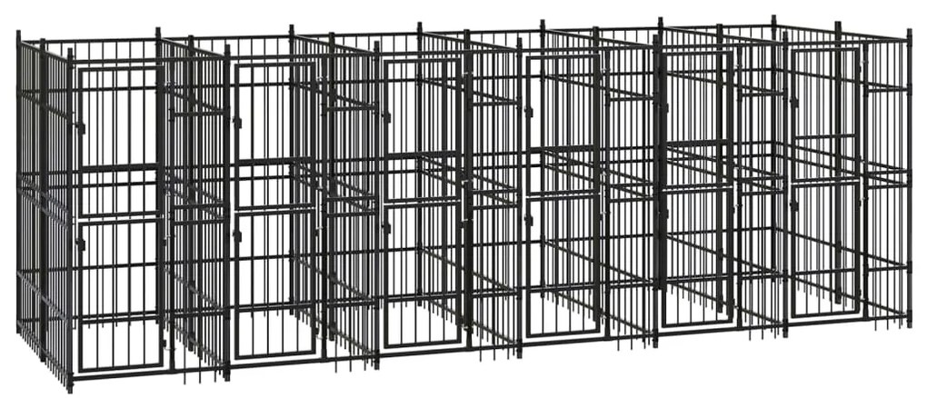 Gabbia Per Cani Da Esterno İn Acciaio 11,06 M² /