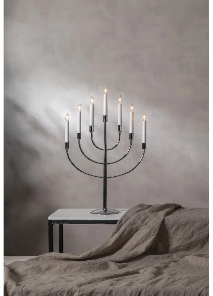 Decorazione natalizia luminosa argentata con alimentazione a corrente Titus – Star Trading