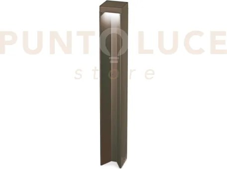 Kurt palo per esterni ip54 3000k 1050lm 11w coffee h.65cm in allumi...