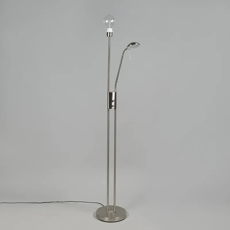 Lampada da terra moderna in acciaio dimmerabile - Luxor