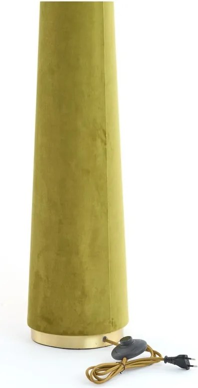 Lampada da terra verde con paralume in tessuto (altezza 168 cm) Devia - Light &amp; Living