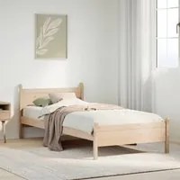 Letto senza Materasso 75x190 cm in Legno Massello Pino 855615