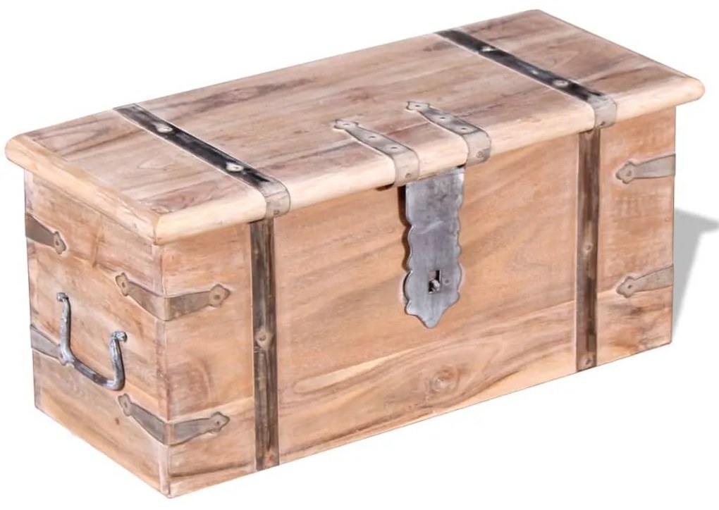 Set 2 pezzi cassapanca in legno massello di acacia