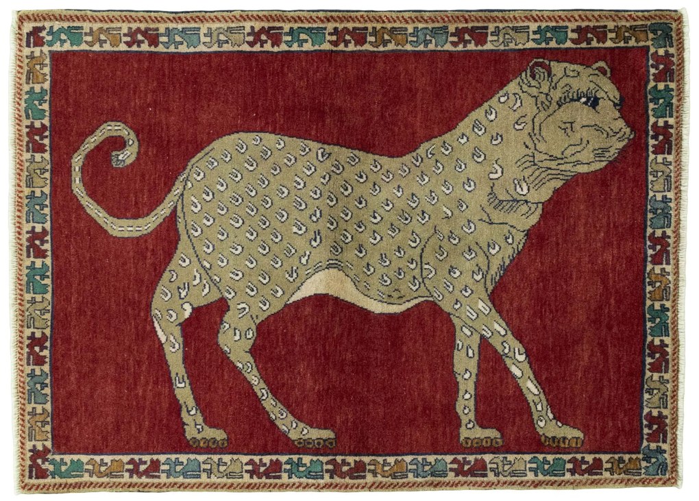 Gabbeh Tappeto 160x120 Rosso (Iran) Annodato A Mano
