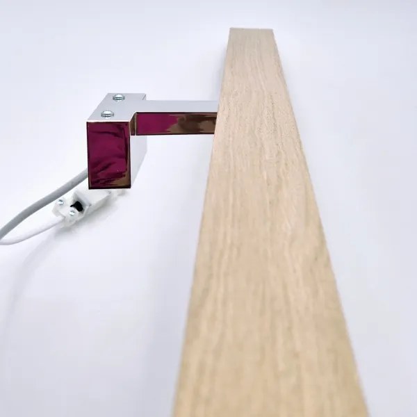 Brilagi-Illuminazione a LED per specchi da bagno WOODY MIRROR LED/15W/230V IP44 quercia/cromo