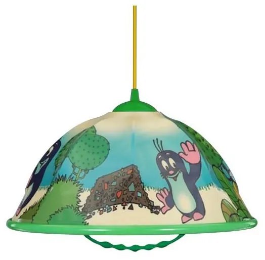 Lampadario a sospensione con filo AKRYL DZ 1xE27/15W ANIMALETTI/verde