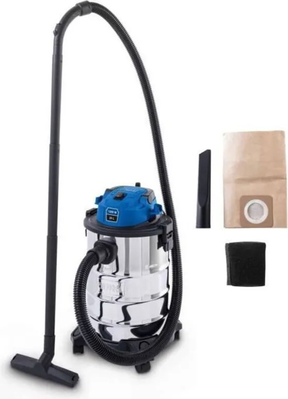 Aspirapolvere per acqua e polvere VC25 - 1200W - Serbatoio inox 25L - SCHEPPACH