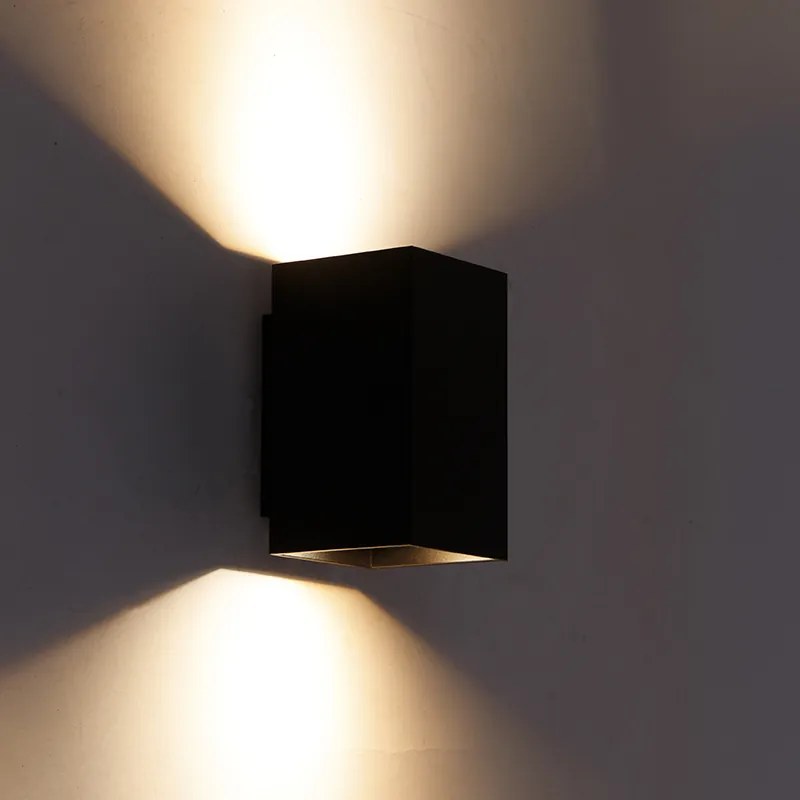 Lampada da parete moderna nera con 2 WiFi GU10 - Sandy