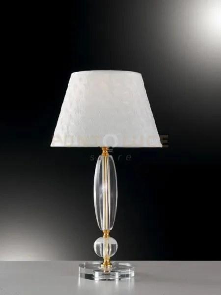 Lume epoque oro 1 luce attacco e27 30x56cm vetro trasparente