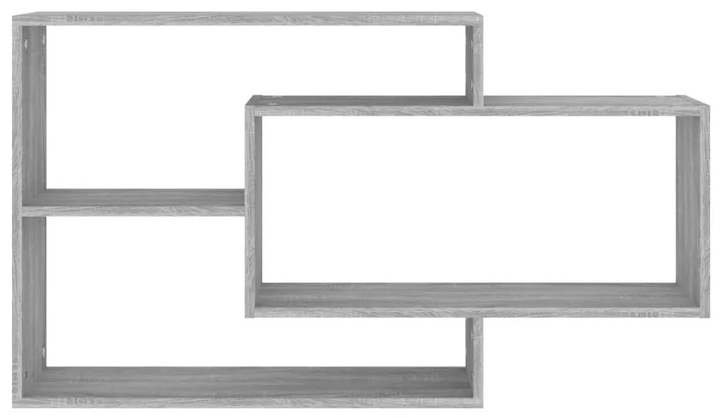Mensola a muro grigio sonoma 104x20x58,5 cm legno multistrato