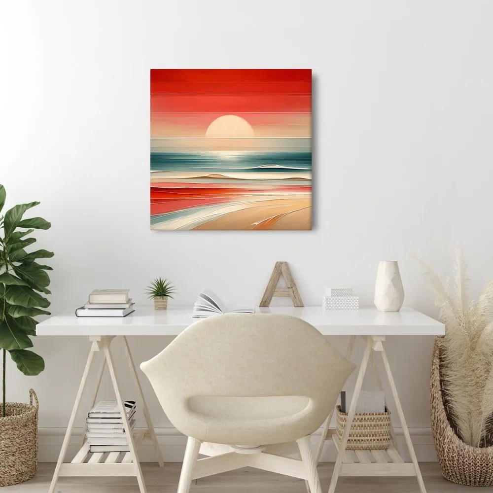 Quadro su tela – Mare e cielo in toni caldi