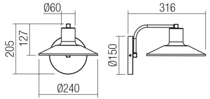 Redo 01-4053 - Applique FRESNO 1xE27/42W/230V