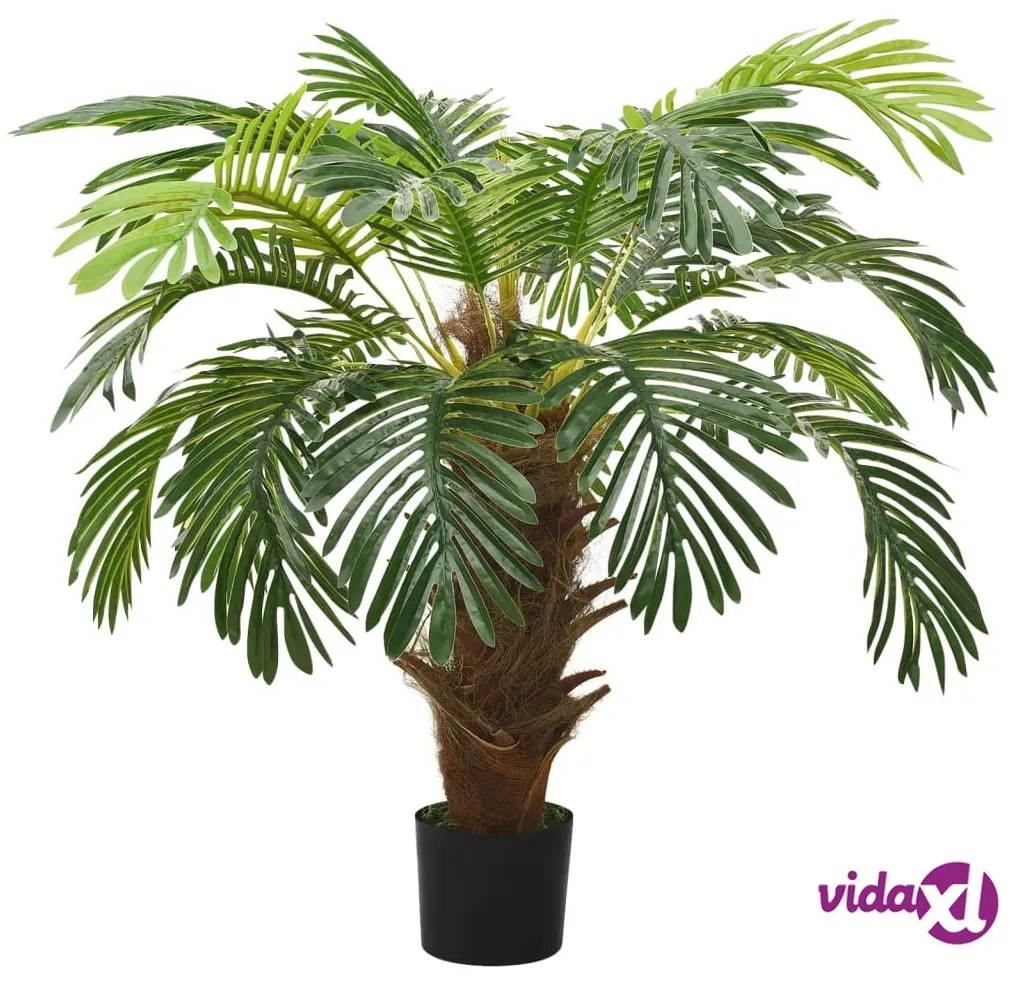 vidaXL Palma Cycas Artificiale con Vaso 90 cm Verde
