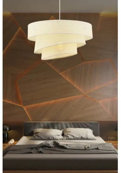 Lampada a sospensione su cavo COUPER 1xE27/60W/230V bianca