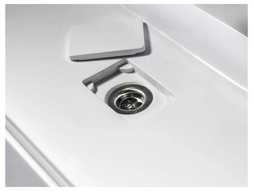 Doppio lavabo bianco in composito minerale 96x44 cm Godiva – Sapho