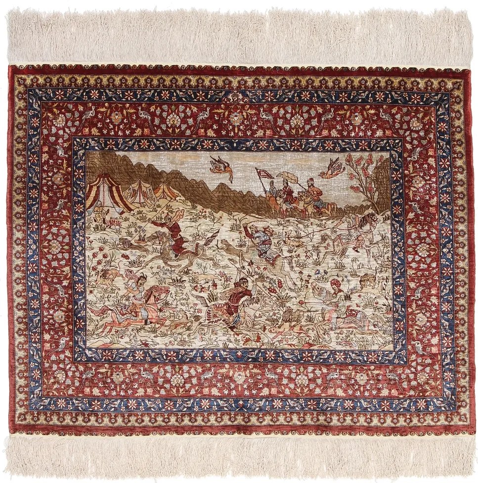 Hereke Tappeto 100 x 130 (Tacchino) Annodato A Mano
