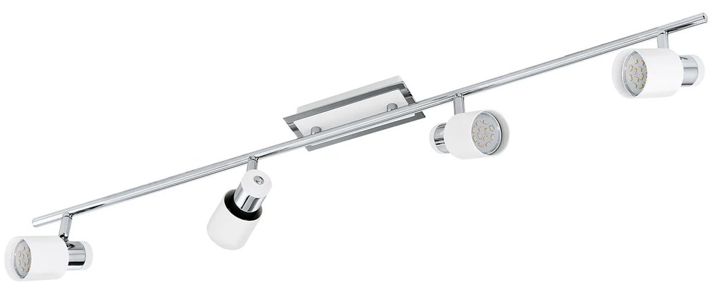 Spot Moderno Davida In Acciaio Cromo 4 Luci Gu10 4,6W Ip20