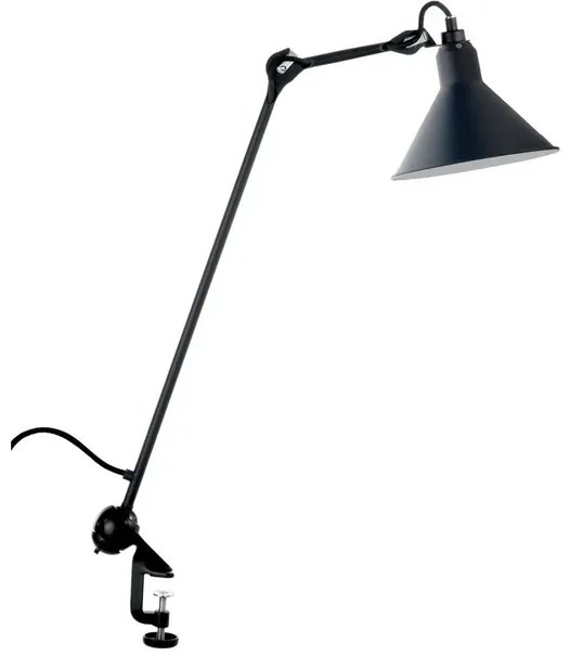 201 Lampada da Tavolo Conico Nero/Blu - Lampe Gras