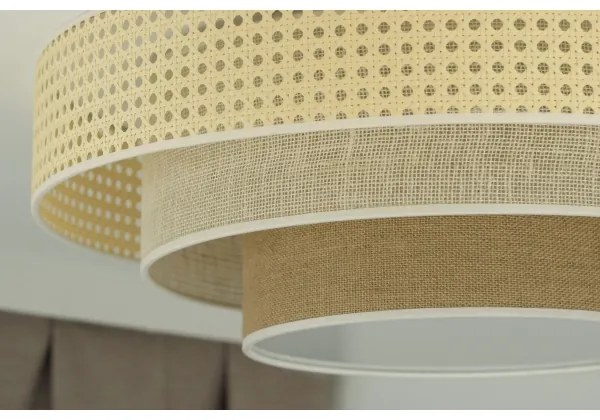 Duolla - Plafoniera LED LUNETA LED/26W/230V diametro 60 cm 4000K rattan/beige