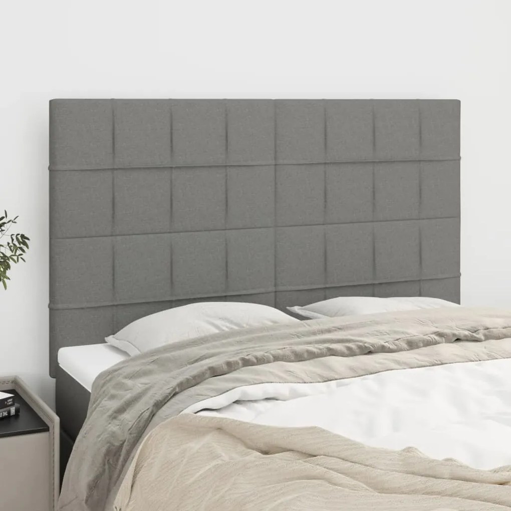 Testiere 4 Pz Grigio Scuro 72x5x78/88 Cm İn Tessuto /