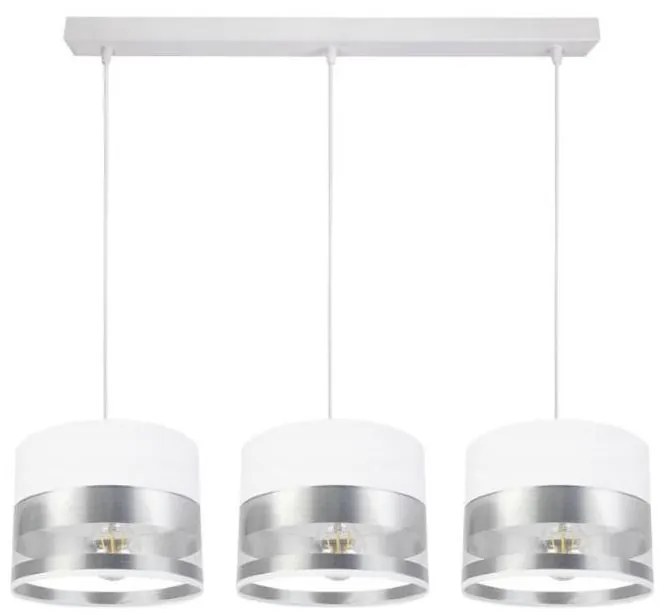 Lampadario su filo MILO 3xE27/60W/230V argento