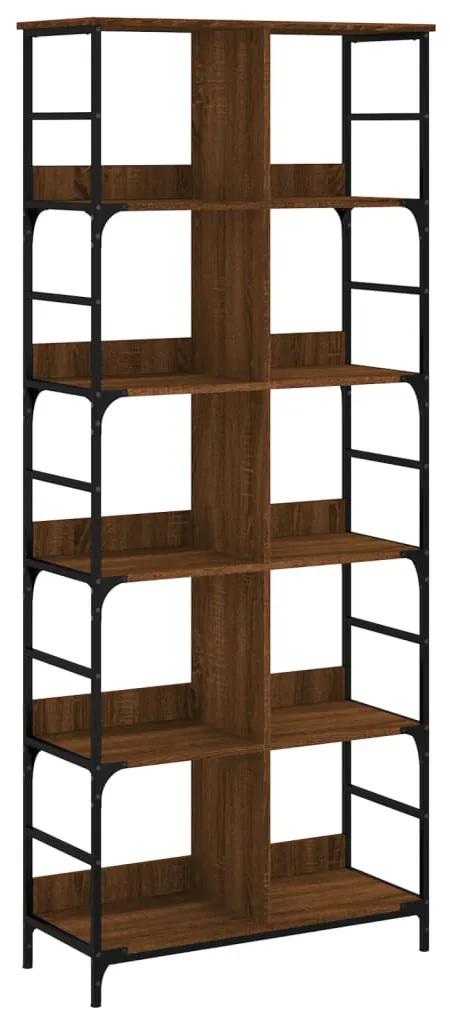 Libreria rovere marrone 78,5x33x188,5 cm in legno multistrato