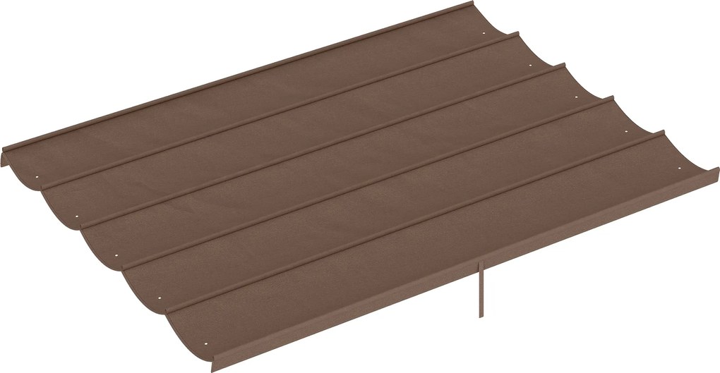 Tetto di Ricambio per Pergola Gazebo da Giardino 300x400 cm in Poliestere Caffè...