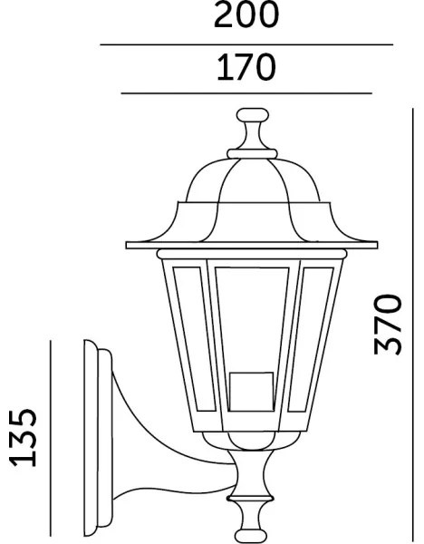 Applique da esterno 1xE27/60W/230V IP44 nera