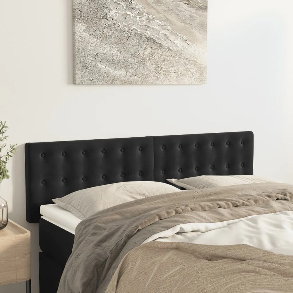 Testiere 2 Pz Nere 72x5x78/88 Cm İn Velluto /