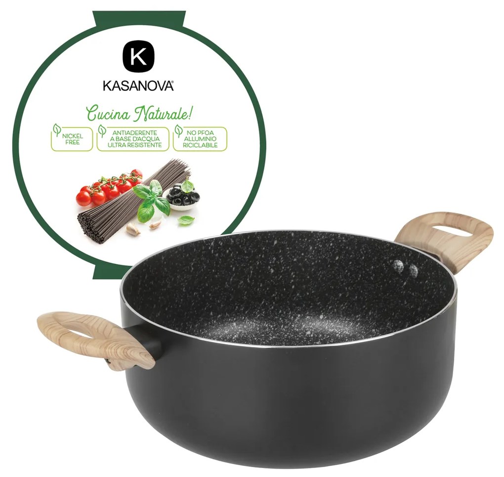 Casseruola 24 cm Black Stone