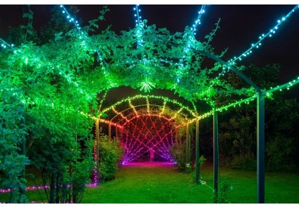 Twinkly TWS250STP-BEU - Catena luminosa LED RGB per esterni, 250 LED, 23,5 m, IP44, Wi-Fi