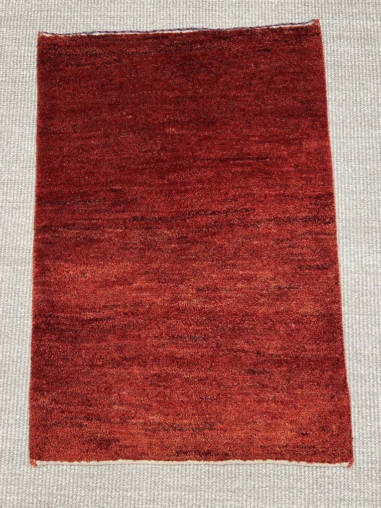Gabbeh Tappeto 90x60 Rosso (Iran) Annodato A Mano