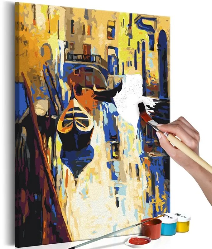 Quadro fai da te  Venezia (gondole)  Colore Giallo, Dimensioni e Misure 40x60