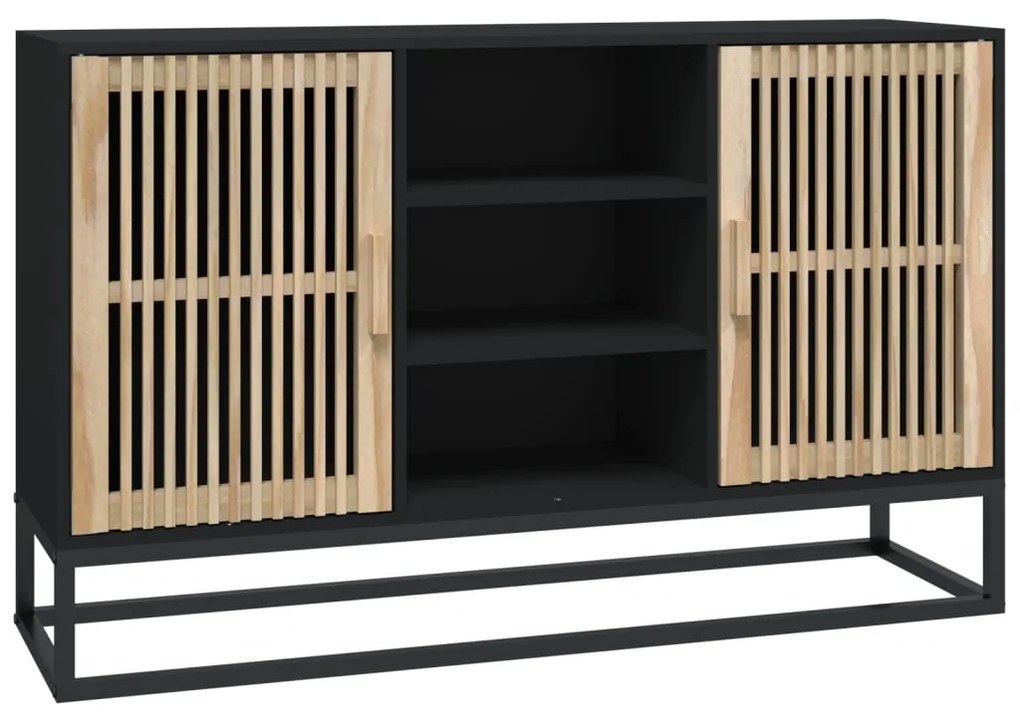 Credenza nera 105x30x65 cm in legno multistrato