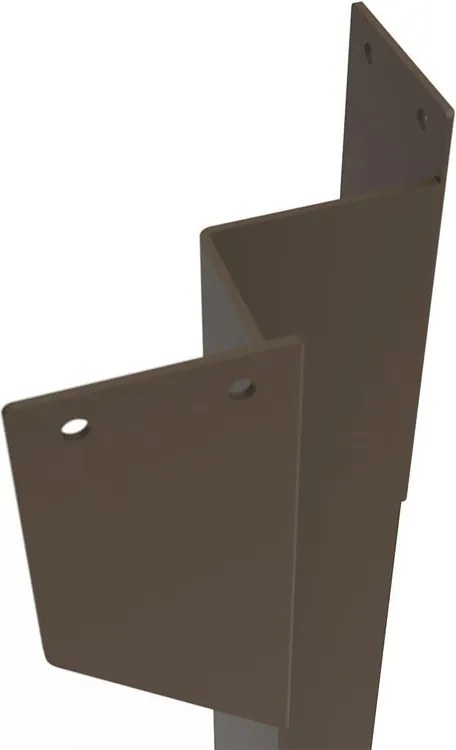 Gamba per mobili STEELMI Titi in acciaio bronzo opaco L 15 x P 15 x H 72 cm