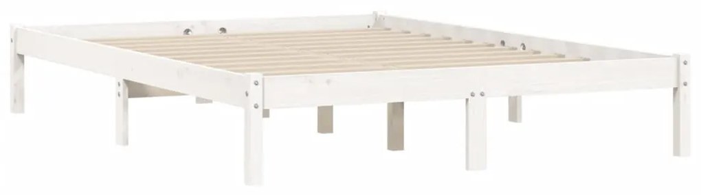 Giroletto bianco 135x190 cm legno massello di pino 4ft6 double